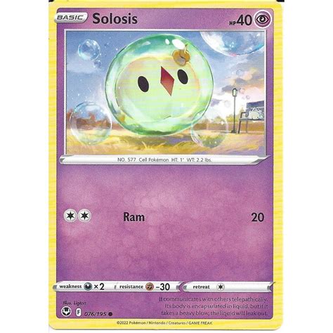 Pokemon Trading Card Game 076195 Solosis Common Card Swsh 12