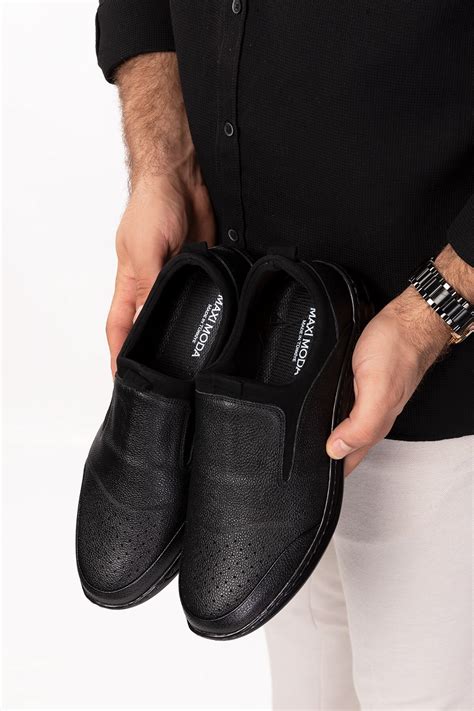 depderi Hakiki Deri Bağcoksız Ortopedik Sneaker Erkek Ayakkabı