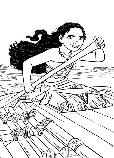 Print and color in moana and her friends with these moana moana is on a mission to save her people. Top 10 Moana Coloring Pages- Free Printables | Fargelegging