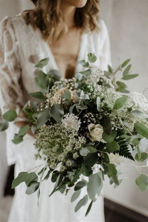 Free spirited dreaming idea board for vintage weddings. 20 Gorgeous and Trendy Greenery Wedding Bouquets ...