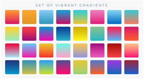 Bright Vibrant Set Of Gradients Background Download Free Vector Art