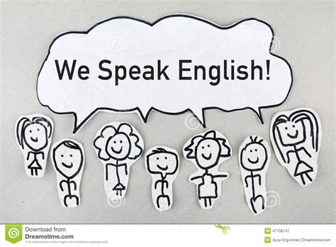 We Speak English Communication Speaking Concept Stock Image Image