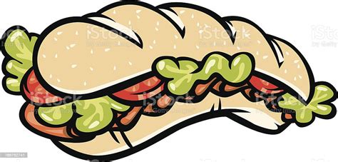 Sub Sandwich Stock Vector Art And More Images Of Cartoon 165752741 Istock