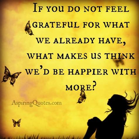If You Do Not Feel Grateful For What We Already Have Aspiring Quotes