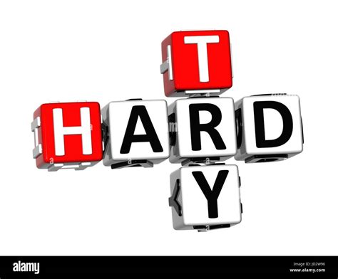 3d Crossword Try Hard On White Background Stock Photo Alamy