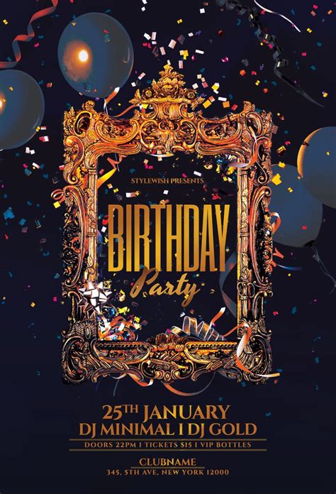 The Best Birthday Flyer Templates For Photoshop • Stylewish