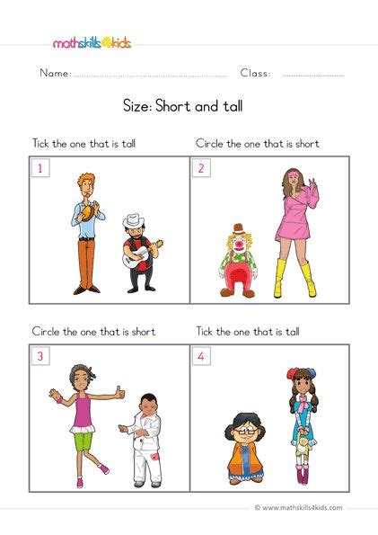 Size Worksheets For Preschool Pre K Free Size Comparison Printable