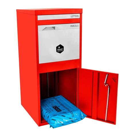 Buy Extra Large Smart Parcel Drop Box Red Front And Rear Access Dual Door