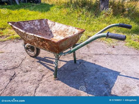 Old Rusty Wheelbarrow Editorial Photo Image Of Dirt 57308851