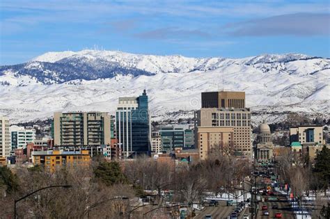 Downtown Boise Idaho In 2020 In The Winter Stock Photo Image Of
