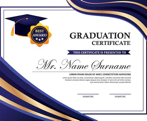 Graduation Certificate Template Freevectors