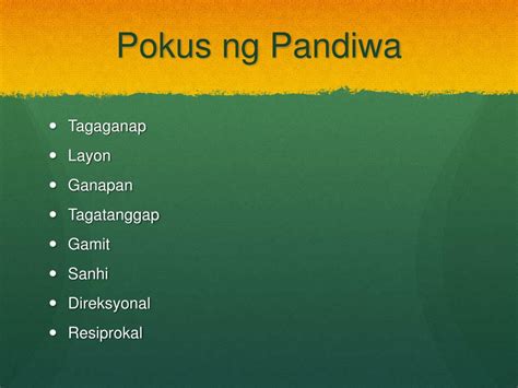 Grade 10 Filipino Pokus Ng Pandiwa Mobile Legends