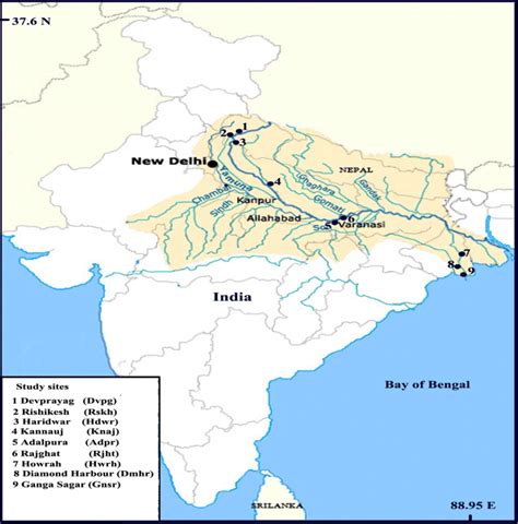 Map Of India Ganges River