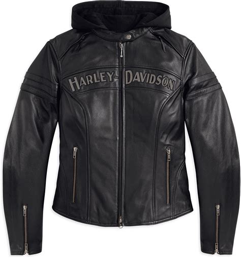 Harley Davidson Miss Enthusiast In Leder Jacke Vw Damen