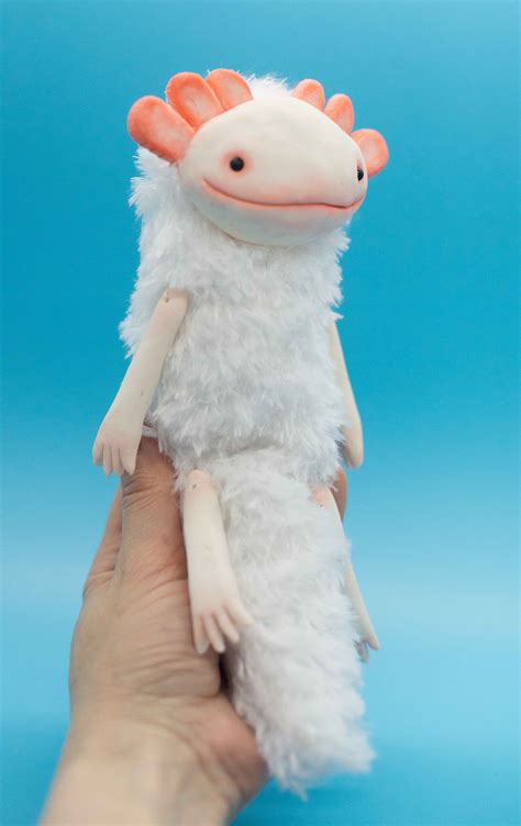 Soft Toy Axolotl Handmade Axolotl Doll Interior Axol The Etsy