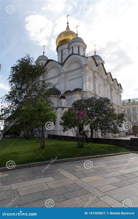 Archangel Cathedral In Moscow Kremlin Stock Image Image Of Archangel