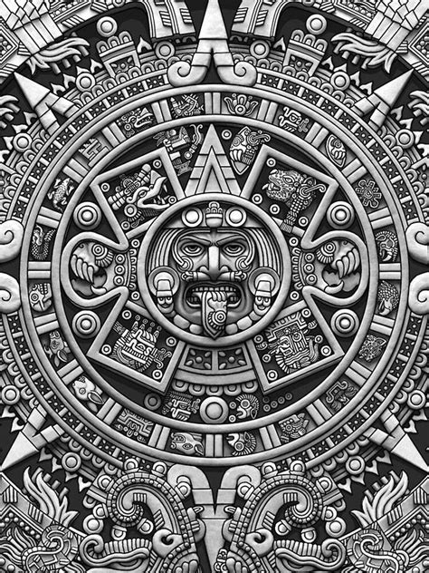 Calendar Calendario Azteca Tatuaje Azteca Tatuajes Tribales Aztecas
