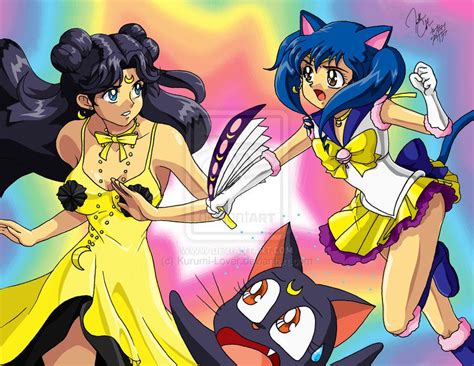 Luna Vs Sailor Luna By Kurumi Lover On Deviantart Sailor Moon Art
