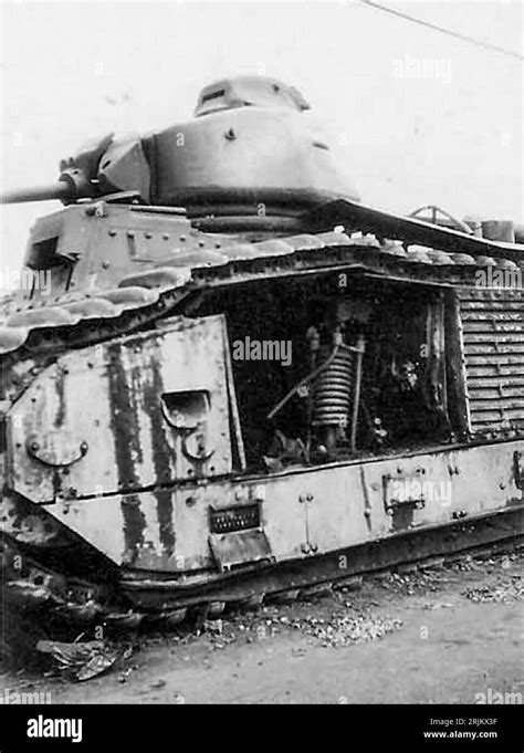 World War Ii France Tanks B1 Bis French Char B1 Bis Tank The
