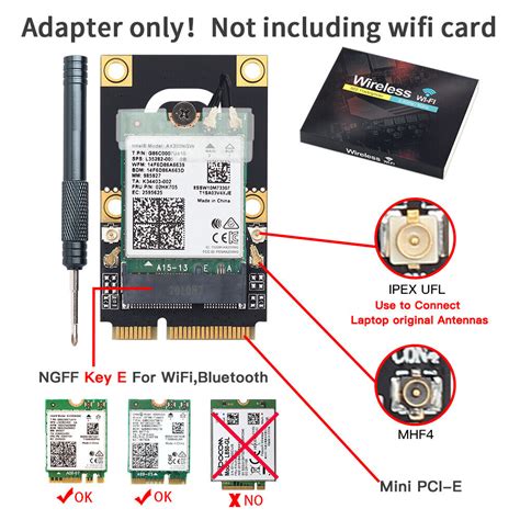 M2 Ngff Key Ae To Pci E Wlan Converter Wifi Adapter For Intel Ax200