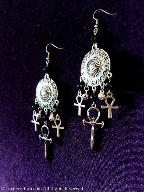 Victorian Vampire Ankh Earrings Occult Order Goth Gothic Etsy