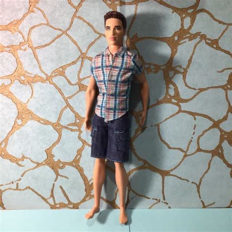Nude Barbie Fashionistas Ryan Ken Male Molded Brown Hair Mattel Doll