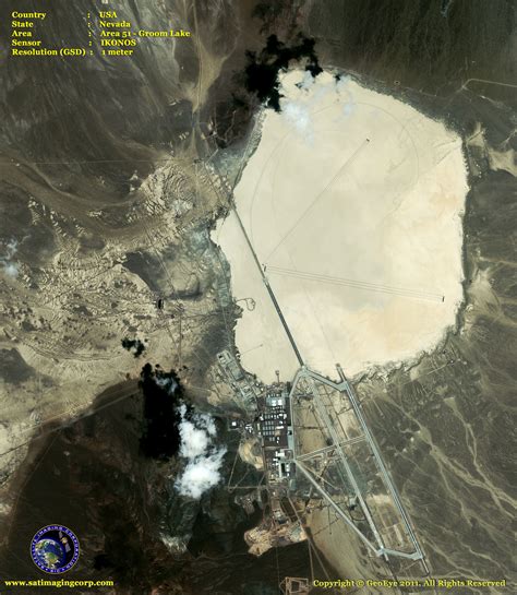 Ikonos Satellite Image Of Area 51 Satellite Imaging Corp