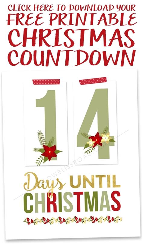 Printable Christmas Countdown