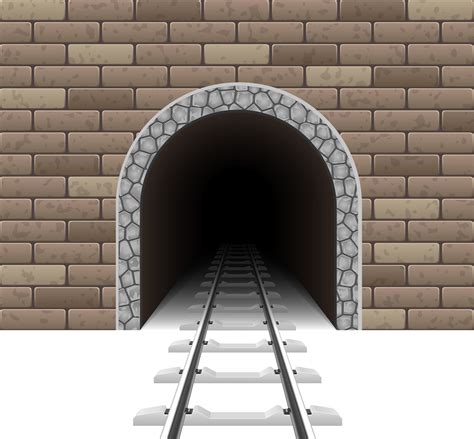 Railway Tunnel Vector Illustration 488815 Vector Art At Vecteezy