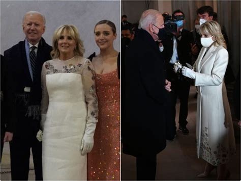 The first lady's coat was adorned with a dark blue velvet collar and cuffs. Photos: Jill Biden paid tribute to US with Inauguration ...