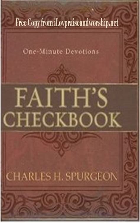 Free Copy Faiths Checkbook Daily Devotional By Charles H Spurgeon