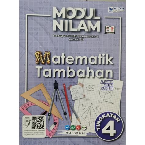 [ BBSS ] MODUL NILAM MATEMATIK TAMBAHAN TINGKATAN 4 ( BILINGUAL) EDISI