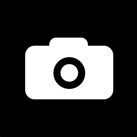 Square Black And White Camera Icon Vector Clip Art Public Domain Vectors