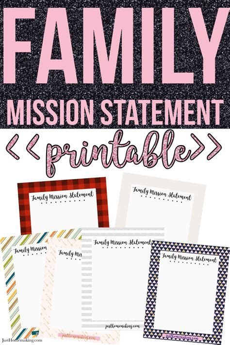 Family Mission Statement | Free Printable | Family mission statements, Family mission, Mission 