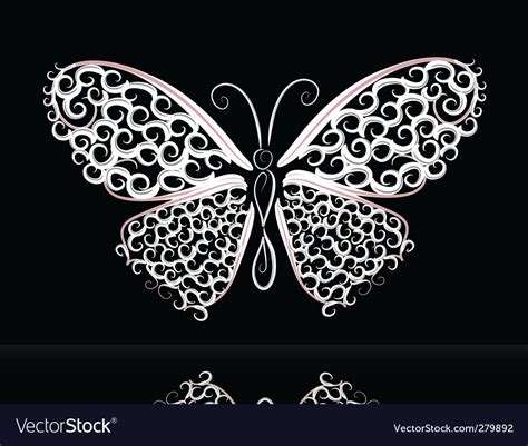 Lace butterfly Royalty Free Vector Image - VectorStock