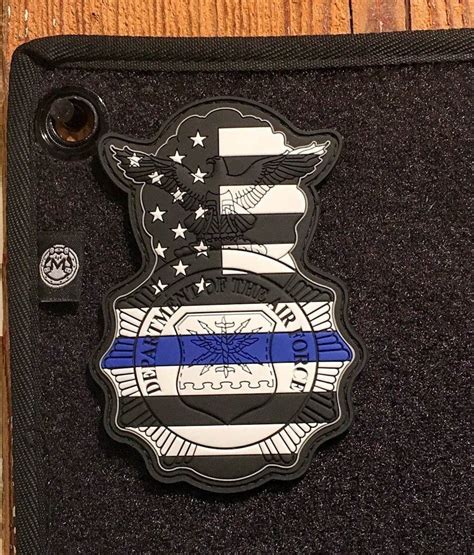 Usaf Security Forces Thin Blue Line Badge Pvc Patch Morale Patch Armory