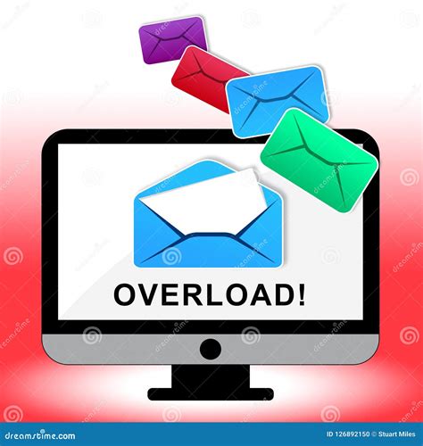 Email Overload Spam Communication Stress 3d Illustration Stock Illustration Illustration Of