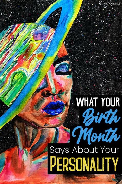 A Painting With The Words What Your Birth Month Says About Your Personality