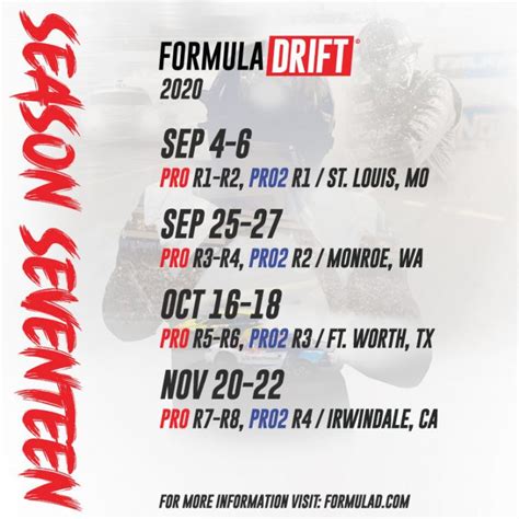 Formula Drift Updates 2020 Schedule Formula Drift Blog