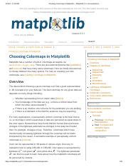 Choosing Colormaps In Matplotlib Matplotlib Documentation Pdf