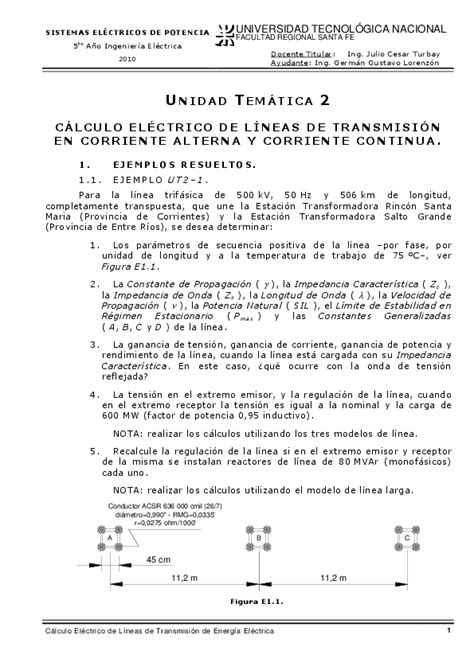 Cati utn santa fe (universidad tecnológica nacional. (PDF) SISTEMAS ELÉCTRICOS DE POTENCIA 5 to Año Ingeniería ...