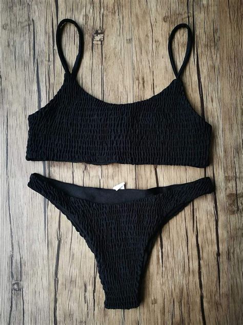 Ruched Brazilian String Bikini High Rise Wti Design Bikini