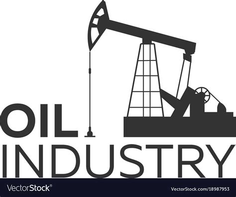 Oil Industry Logo Tower Oil Exploration Royalty Free Vector