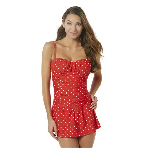 Tropical Escape Women S Skirted Swimsuit Polka Dot Shop Your Way Online Shopping Earn