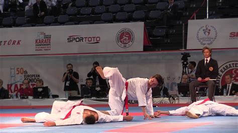 Bunkai Kata Unsu Male Team Turkey Bronze Medal Match 2015 European Karate Championships Youtube