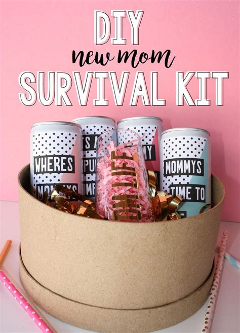 New Mom Gift With Cricut Free File Mom Survival Kit New Mom