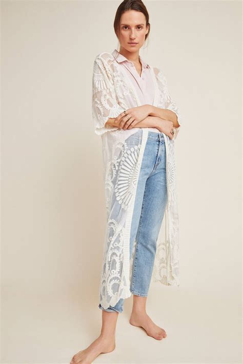 Angelica Lace Duster Kimono Fashion Long Sleeve Cardigan Pretty Kimonos