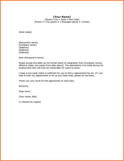 Two 2 weeks notice examples resignation. 5+ simple resignation letter sample 1 week notice | Notice ...