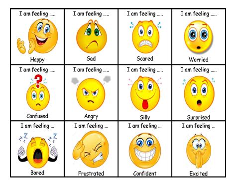 Printable Emotion Flash Cards