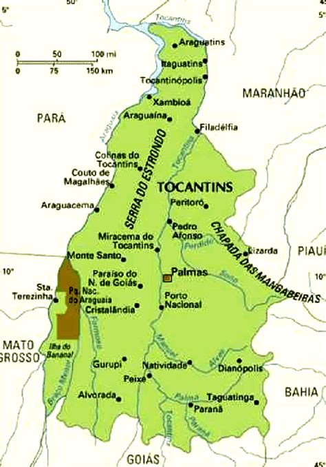 Mapa Das Cidades Do Tocantins To Encontra Tocantins